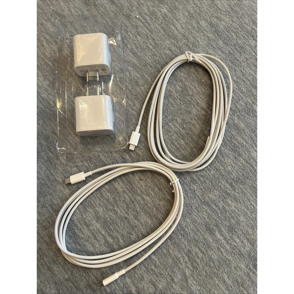 Feels2Nice USB-C Quick Cables & Block Chargers 2Pk For iPhone 14 & Below New Box